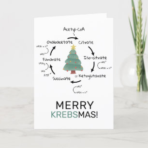 Science Biology Kreb's Cycle Kerstleraar Feestdagen Kaart