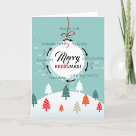 Science Biology Kreb's Cycle Kerstleraar Fun Feestdagen Kaart