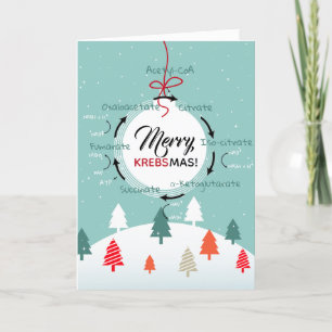 Science Biology Kreb's Cycle Kerstleraar Fun Feestdagen Kaart