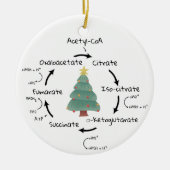 Science Biology Kreb's Cycle Kerstleraar Keramisch Ornament (Voorkant)