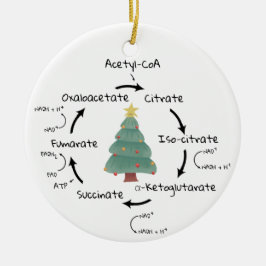 Science Biology Kreb's Cycle Kerstleraar Keramisch Ornament