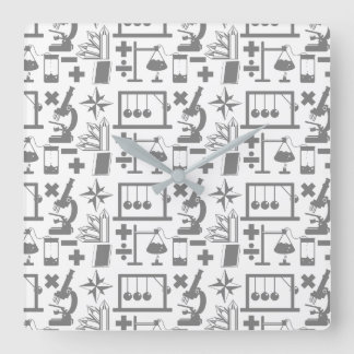 Science Biology Physics Geography Wiskunde Patroon Vierkante Klok