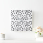 Science Biology Physics Geography Wiskunde Patroon Vierkante Klok (Huis)