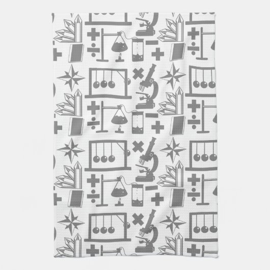 Science Biology Physics Geologie Wiskunde Patroon Theedoek (Verticaal)