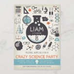 Science Birthday Invitation - Mad Scientist Party Kaart<br><div class="desc">Personalize these Science Birthday Invitations for Girls and have a crazy Mad Scientist birthday party.

Matching items available or on request.</div>