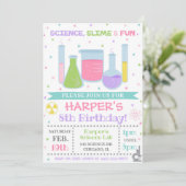 Science Birthday Invitation Science Invite Kaart (Staand voorkant)