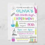 Science Birthday Invitation | Wetenschapsgenote Kaart<br><div class="desc">Wetenschapsdag uitnodiging Uitnodiging Alle design zijn © NIETS PANDA LLC</div>