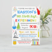 Science Birthday Invitation | Wetenschapsgenote Kaart (Staand voorkant)