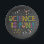 Science Birthday Party | Wetenschap is Fun Papieren Bordje<br><div class="desc">Science Birthday Party | Wetenschap is Fun Paper Bord - Zet je labjas aan en maak je klaar voor explosieve lol! De perfecte aanraking voor je tafel op je wetenschapsfeestje is hier. Geen behoefte aan tests of experimenten... we hebben je bedekt. Dit papieren bord maakt deel uit van ons fantastische...</div>