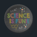 Science Birthday Party | Wetenschap is Fun Papieren Bordje<br><div class="desc">Science Birthday Party | Wetenschap is Fun Paper Bord - Zet je labjas aan en maak je klaar voor explosieve lol! De perfecte aanraking voor je tafel op je wetenschapsfeestje is hier. Geen behoefte aan tests of experimenten... we hebben je bedekt. Dit papieren bord maakt deel uit van ons fantastische...</div>