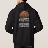 Science Black White Mars Wereldbol Marsman Poem Hoodie (Achterkant)