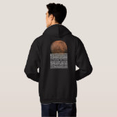 Science Black White Mars Wereldbol Marsman Poem Hoodie (Achterkant volledig)