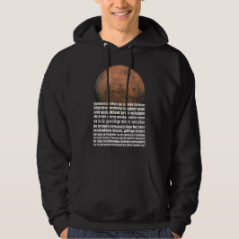 Science Black White Mars Wereldbol Marsman Poem Hoodie