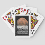 Science Black White Mars Wereldbol Marsman Poem Pokerkaarten (Achterkant)