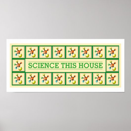 Science Bless this House Funny Inspirerend Decor Poster (Voorkant)