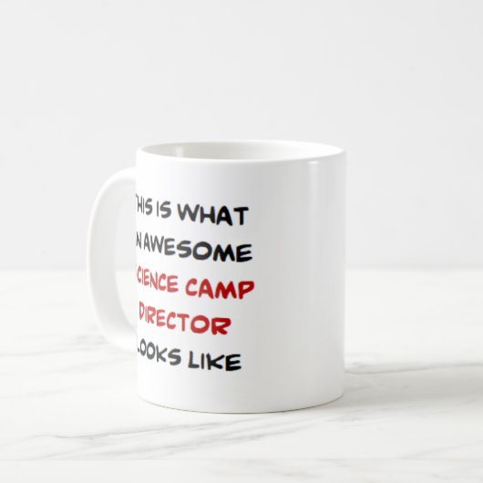 science camp directeur , geweldige koffiemok (Voorkant links)