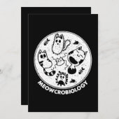 Science Cat Meowcro biology Feestdagenkaart (Voorkant / Achterkant)