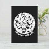 Science Cat Meowcro biology Feestdagenkaart (Staand voorkant)
