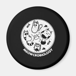 Science Cat Meowcro biology Magneet