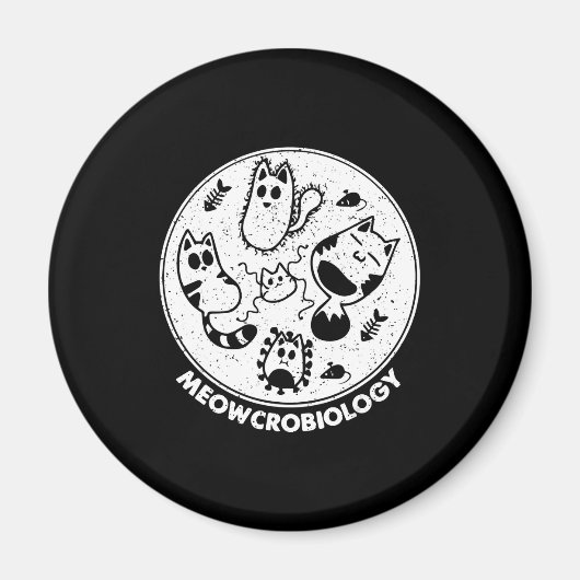 Science Cat Meowcro biology Magneet (Voorkant)