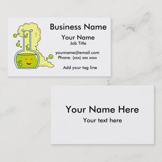 Science Chemistry Beaker Visitekaartje (Voorkant / Achterkant)