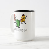 Science Chemistry Heavy Metals Nerd Geek Tweekleurige Koffiemok (Voorkant links)