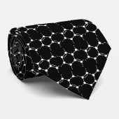 Science Chemistry Molecule Pattern Teacher Black Stropdas (Opgerold)