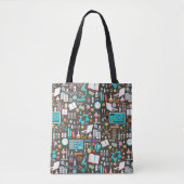 Science / Chemistry Patroon Tote Bag (Voorkant)