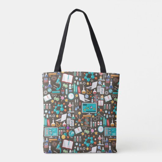 Science / Chemistry Patroon Tote Bag (Achterkant)