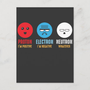 Science Chemistry Pun Proton Electron Neutron Briefkaart