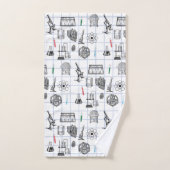 Science Chemistry Scientist Pattern Bad Handdoek (Handdoek)