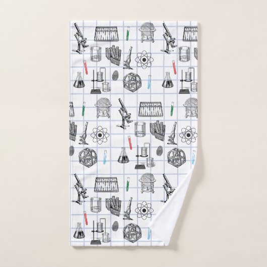 Science Chemistry Scientist Pattern Bad Handdoek (Handdoek)