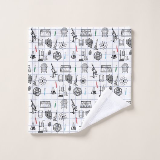 Science Chemistry Scientist Pattern Bad Handdoek (Wasdoekje)
