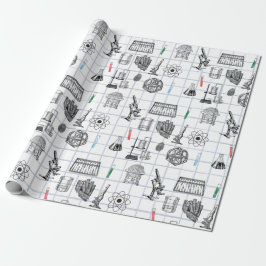 Science Chemistry Scientist Pattern Cadeaupapier