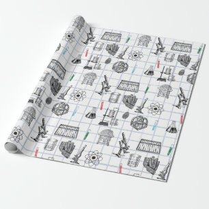 Science Chemistry Scientist Pattern Cadeaupapier