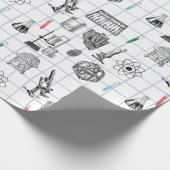 Science Chemistry Scientist Pattern Cadeaupapier (Hoek)