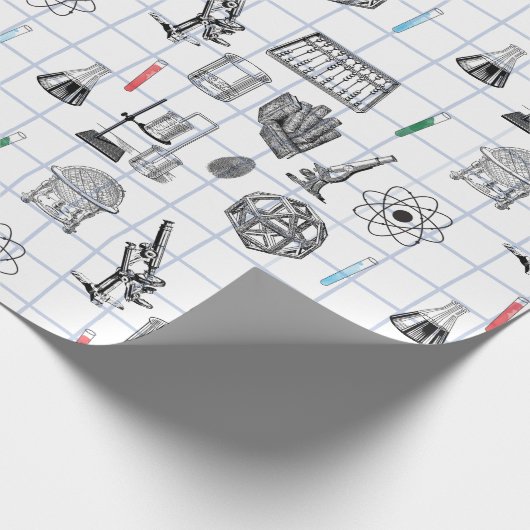 Science Chemistry Scientist Pattern Cadeaupapier (Hoek)