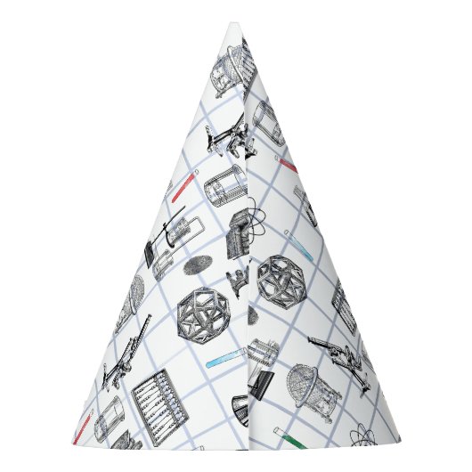 Science Chemistry Scientist Pattern Feesthoedjes (Achterkant)