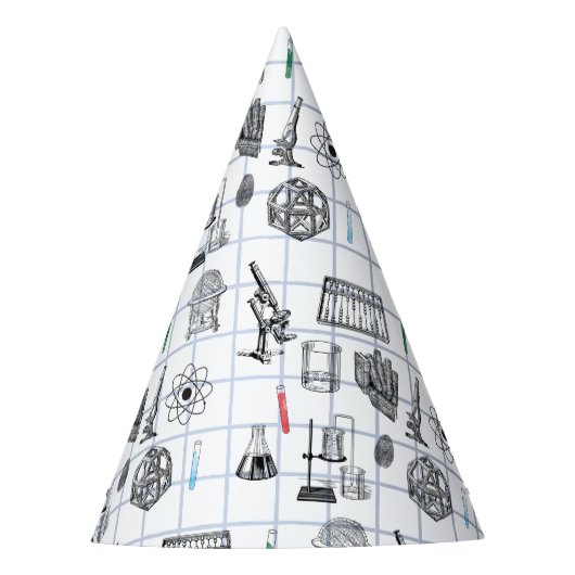 Science Chemistry Scientist Pattern Feesthoedjes (Voorkant)