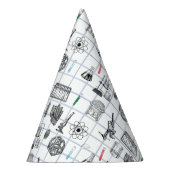 Science Chemistry Scientist Pattern Feesthoedjes (Rechts)