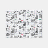 Science Chemistry Scientist Pattern Fleece Deken (Voorkant (Horizontaal))