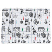 Science Chemistry Scientist Pattern Groot Cadeauzakje (Voorkant)