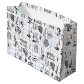 Science Chemistry Scientist Pattern Groot Cadeauzakje (Achterkant Gekanteld)