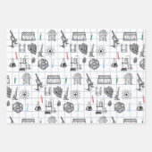 Science Chemistry Scientist Pattern Inpakpapier Vel (Voorkant 2)