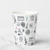Science Chemistry Scientist Pattern Papieren Bekers (Links)