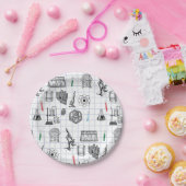 Science Chemistry Scientist Pattern Papieren Bordje (Feest)