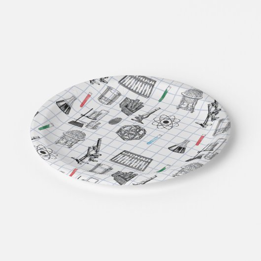 Science Chemistry Scientist Pattern Papieren Bordje (Gekanteld)