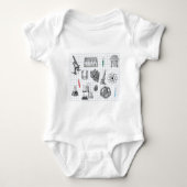 Science Chemistry Scientist Pattern Romper (Voorkant)