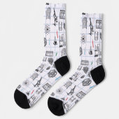 Science Chemistry Scientist Pattern Sokken (Links)