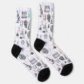 Science Chemistry Scientist Pattern Sokken (Rechts)